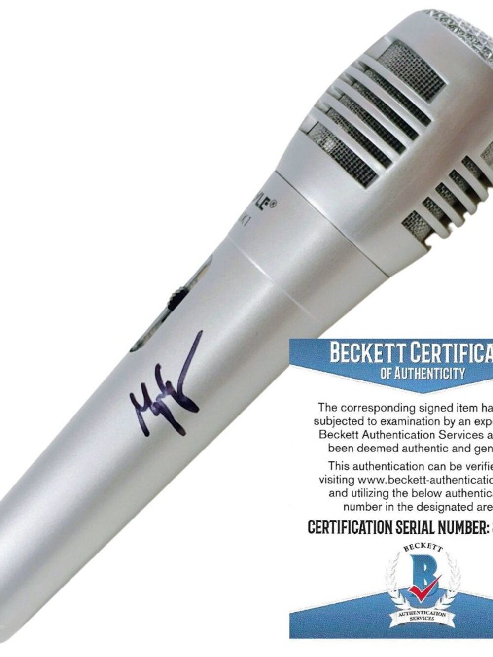 Morgan Evans Signed Microphone Country Music Beckett Authentic Autograph Proof